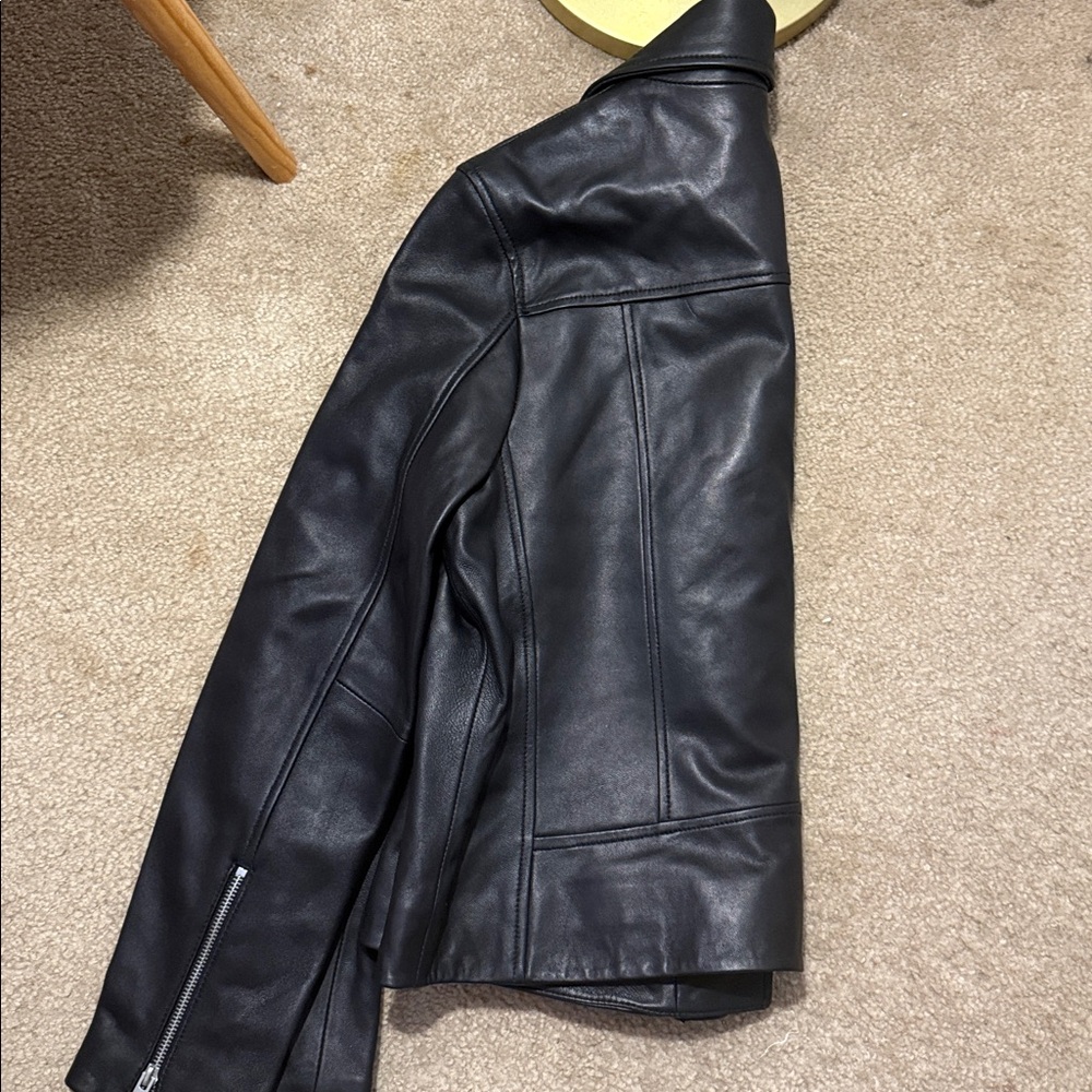 UGG Black Moto-Style Jacket with Zip Details - Picture 3 of 3